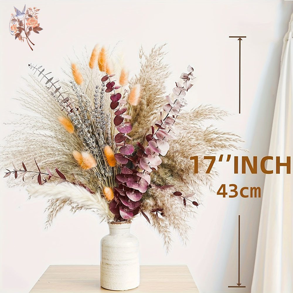 75PCS Dried Pampas Eucalyptus  – Dried Flower Bunch Bewertung und Preis