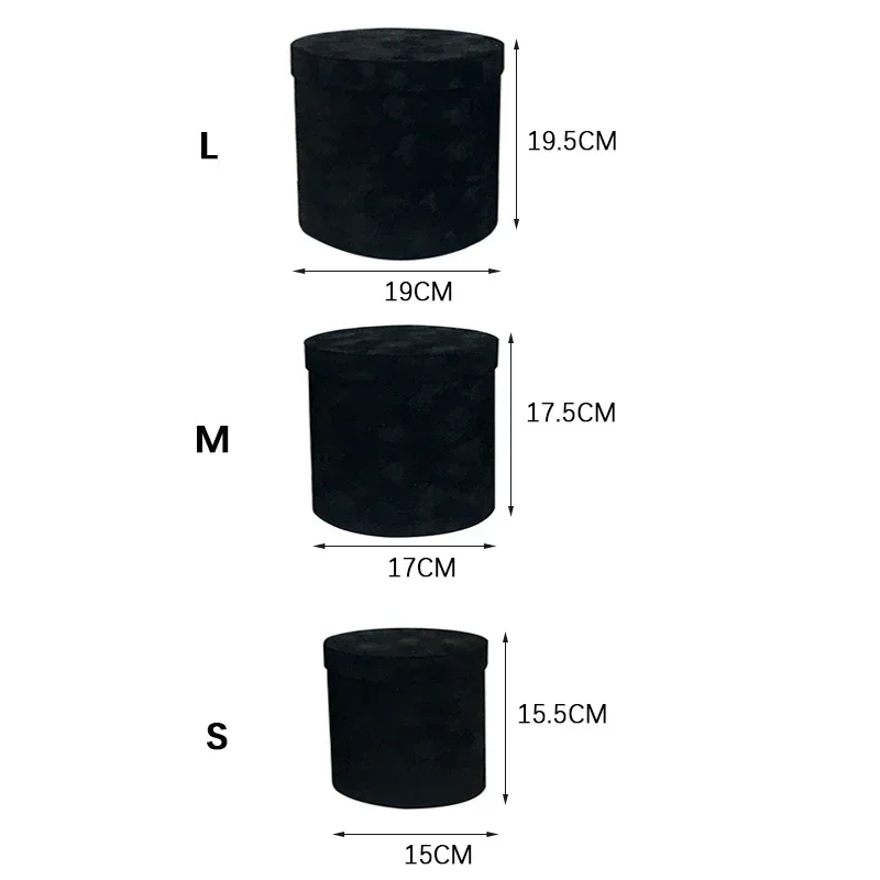 3Pcs/Set Velvet Gift Box Round – Florist Supply Buckets Bewertung und Preis