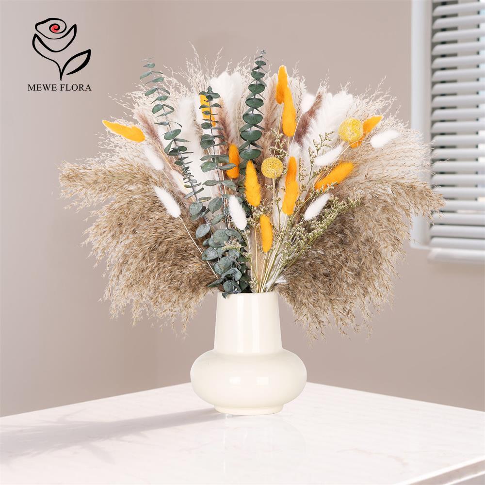 65Pcs Orange Pampas Grass Bouq – Dried Flower Bunch Bewertung und Preis