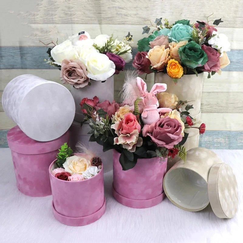 3Pcs/Set Round Shape Velvet Gi – Florist Supply Buckets Bewertung und Preis