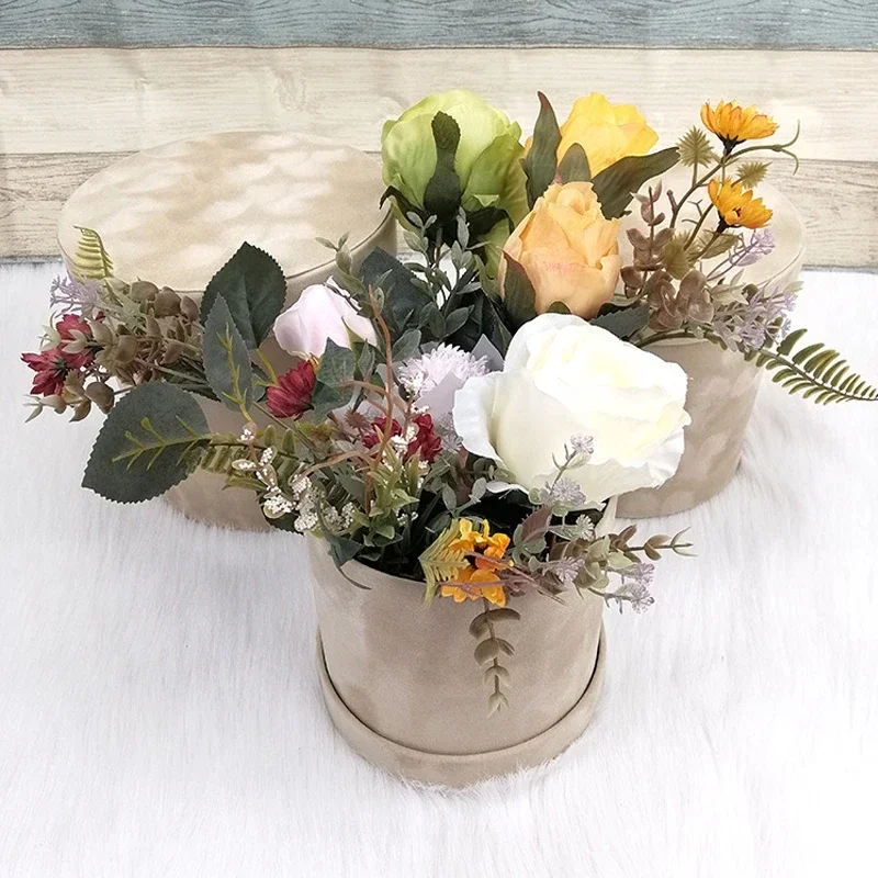 3Pcs/Set Round Shape Velvet Gi – Florist Supply Buckets Bewertung und Preis