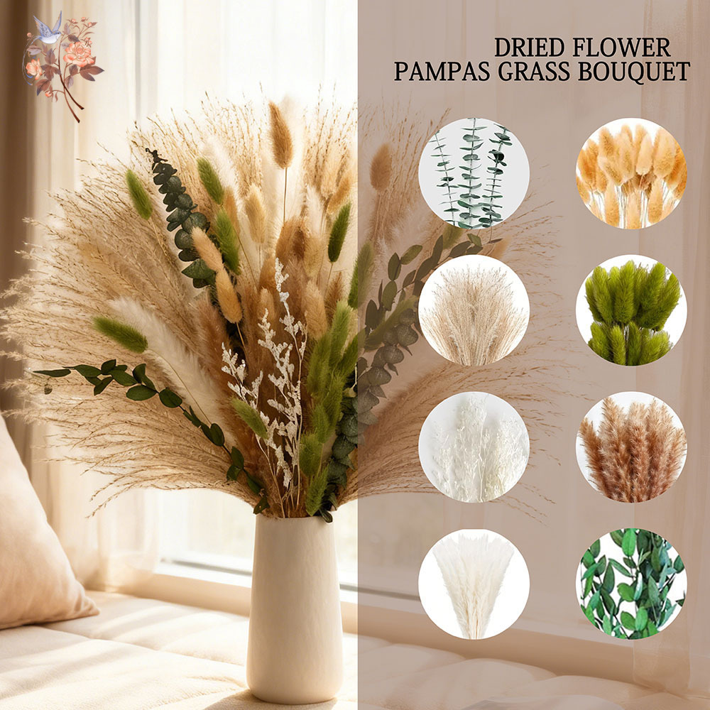 85PCS Natural Dried Flowers Pa – Dried Flower Bunch Bewertung und Preis